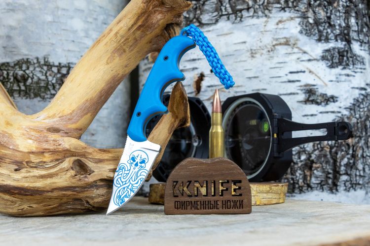 Нож "Minimalist Bowie Cthulhu" 8Cr13MoV Blue Polypropylene 2387O от CRKT фото 1 &mdash; Kknife