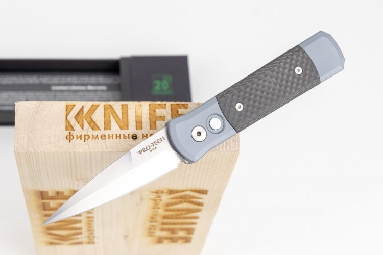 Нож "Godson" 154CM Satin Gray Aluminum / Carbon Fiber 700CF от Pro-Tech фото 1 &mdash; Kknife