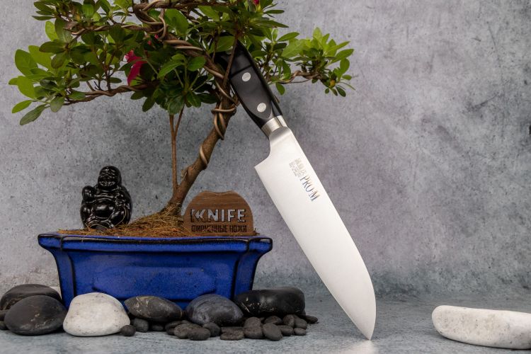Нож кухонный Сантоку "Pro-M Series" Daido DSR1K6 Stabilized Wood 7003 от Kanetsugu фото 1 &mdash; Kknife