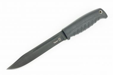 Нож "Таран" AUS-8 с долами Elastron черный от ПП Кизляр &mdash; Kknife