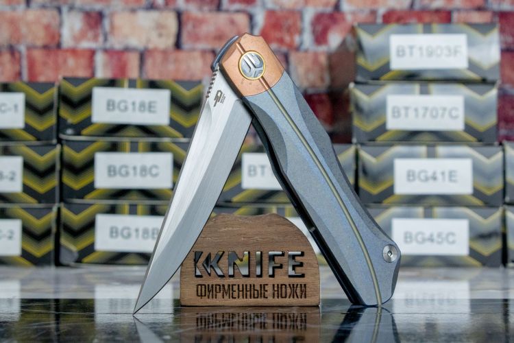 Нож "Thyra" Bohler-Uddeholm M390 Titanium / Copper BT2106D от Bestech Knives фото 1 &mdash; Kknife