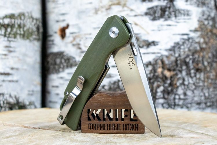Нож "Нус" D2 Satin Green G-10 от ТДК фото 1 &mdash; Kknife