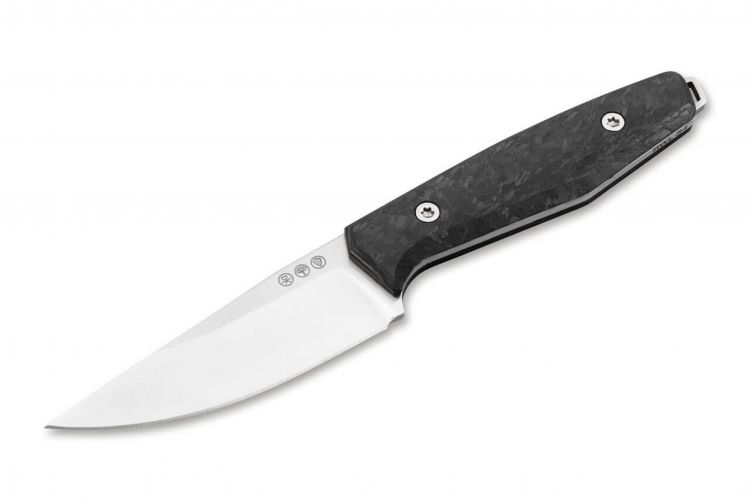 Нож "Daily Knives AK1 Droppoint CF" Damasteel RWL-34 Carbon Fiber 126502 от Boker Manufaktur Solingen фото 1 &mdash; Kknife