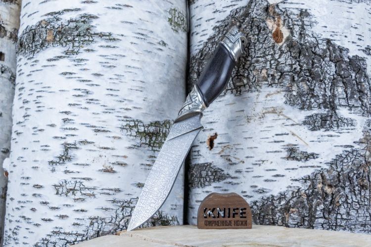 Нож "Скоморох" Damascus African Ebony NC017 от Северная Корона фото 1 &mdash; Kknife