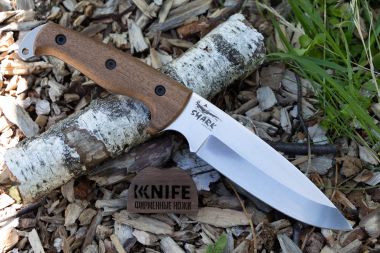 Нож "Shark" AUS-8 Stonewash Walnut от Kizlyar Supreme &mdash; Kknife