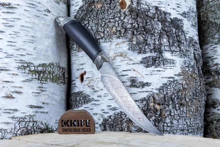 Нож "Амур" Damascus African Ebony NC026 Северная Корона фото 1 &mdash; Kknife
