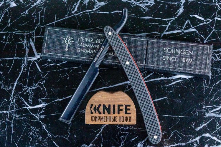 Бритва-шаветка "Barberette Black&Red" Carbon Fiber 140909 от Boker Manufaktur Solingen фото 1 &mdash; Kknife