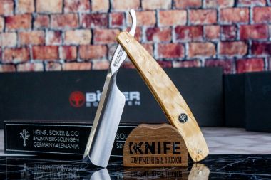 Опасная бритва "The Celebrated Curly Birch 6/8" Carbon Steel Карельская Береза 140535 от Boker Manufaktur Solingen &mdash; Kknife