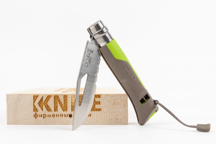 Нож №8 "Outdoor Earth" Sandvik 12С27 FRN Зеленый 001715 от Opinel фото 1 &mdash; Kknife