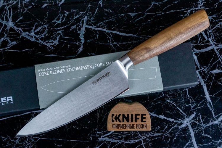 Поварской Шеф-Нож "Core Chef's Knife Small" X50CrMoV15 Walnut 130720 от Boker Manufaktur Solingen фото 1 &mdash; Kknife