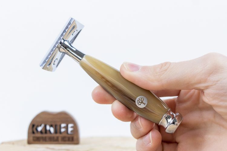 Бритвенный станок "Safety razor resin brown" Stainless Steel Пластик 04BO195SOI от Boker фото 1 &mdash; Kknife