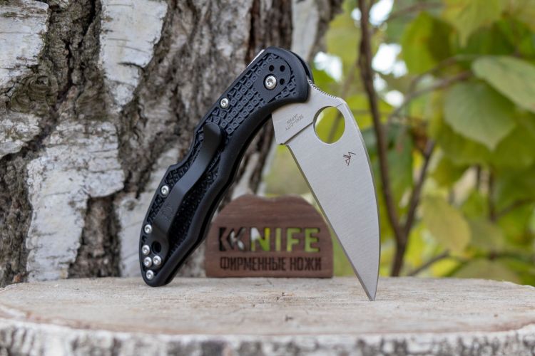 Нож "Delica 4" VG-10 Black FRN 11FPWCBK от Spyderco фото 1 &mdash; Kknife