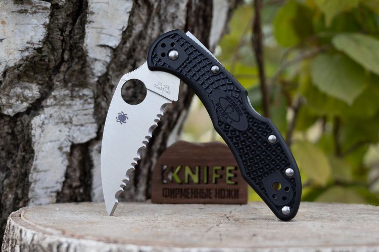 Нож "Delica 4" VG-10 Black FRN 11FSWCBK от Spyderco фото 1 &mdash; Kknife