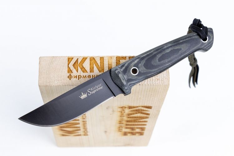 Нож "Nikki" AUS-8 Black Micarta от Kizlyar Supreme фото 1 &mdash; Kknife