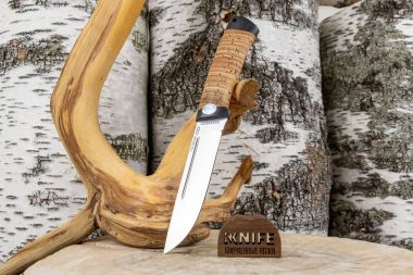 Нож "Бекас" 110Х18М-ШД Береста от Златоуст АиР &mdash; Kknife