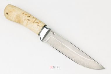 Нож "Лиса" Карельская Береза / Алюминий ZDI-1016 от Златоуст АиР &mdash; Kknife