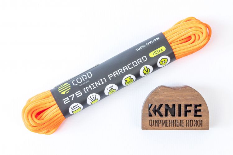 Паракорд "275 10м" Neon Orange Nylon от Cord фото 1 &mdash; Kknife