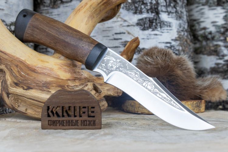 Нож "Хазар" 110х18М-ШД Орех от Златоуст АиР фото 1 &mdash; Kknife