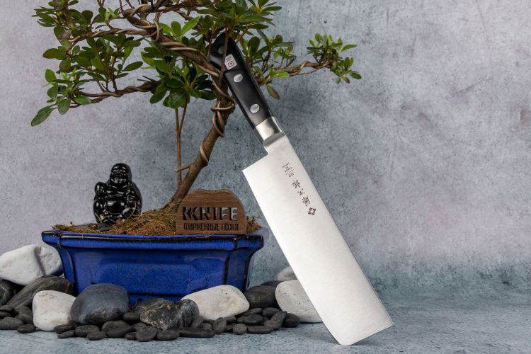 Нож кухонный Накири "Western Knife Series" Takefu VG-10 Stabilized Wood F-502 от Tojiro фото 1 &mdash; Kknife