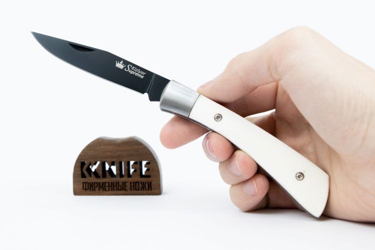 Нож "Gent" D2 Black Titanium Bone от Kizlyar Supreme фото 1 &mdash; Kknife