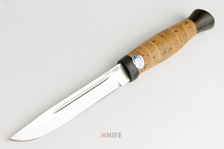 Нож "Финка-3" 95Х18 Береста / Алюминий от Златоуст АиР фото 1 &mdash; Kknife