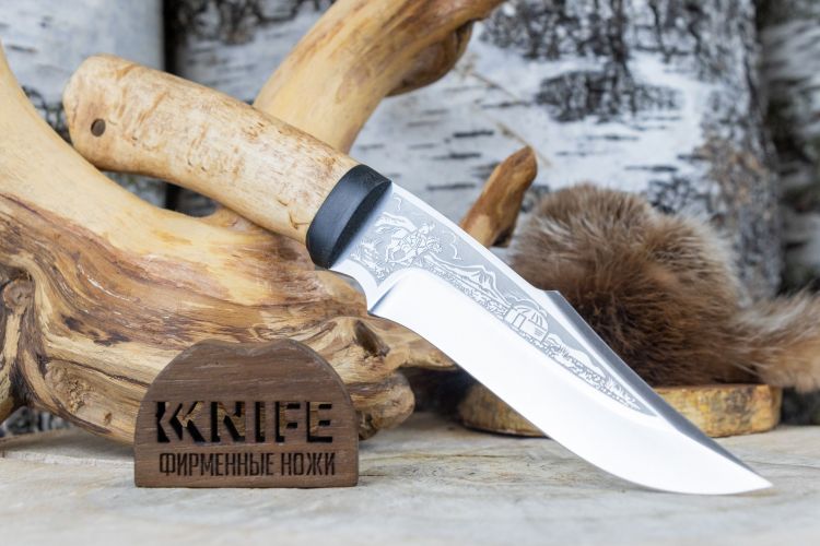 Нож "Хазар" Bohler-Uddeholm K340 Карельская Береза от Златоуст АиР фото 1 &mdash; Kknife