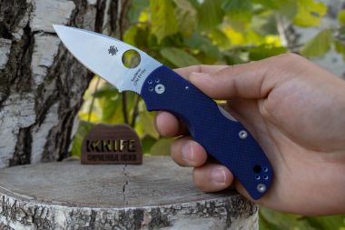 Нож "Native 5" Crucible CPM-S110V Dark Blue G-10 C41GPDBL5 от Spyderco &mdash; Kknife