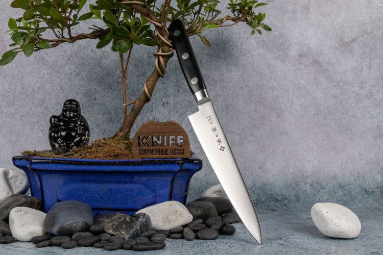 Нож кухонный универсальный "Western Knife Series" Takefu VG-10 Stabilized Wood F-802 от Tojiro фото 1 &mdash; Kknife