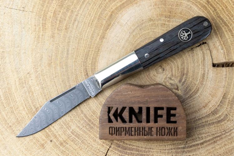 Нож "Barlow" Damascus Bog Oak Wood 100600DAM Limited Edition от Boker Manufaktur Solingen фото 1 &mdash; Kknife